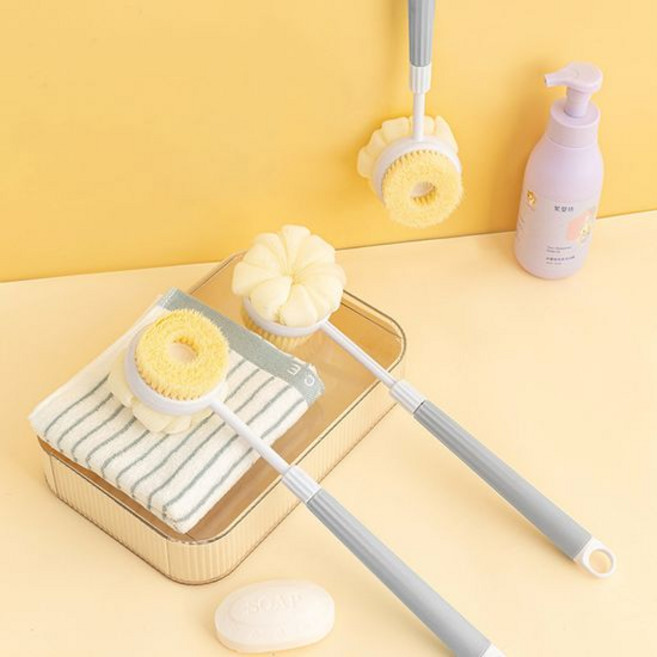 2in1 늘어나는 양면 바디브러쉬 샤워브러쉬, 1개, 1개입, 그레이