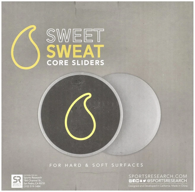 지금 곧 품절됩니다 Sports Research Sweet Sweat 코어 슬라이더 2개 서둘러주시면 감사하겠습니다, SportsResearchSweetSweat코어슬라이더 - 쿠팡