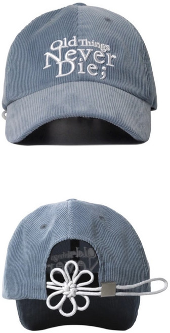 燈芯絨刺繡棒球帽 可調節時尚休閒帽款