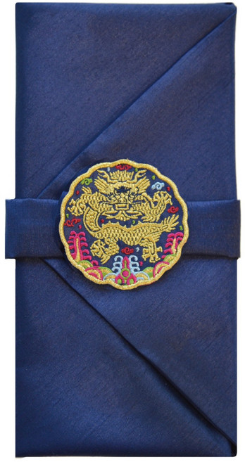 미미달 한국 전통 세뱃돈 용돈봉투 예단봉투 조선왕실 곤룡포 보자기 현금봉투 설날 설선물, 군청색