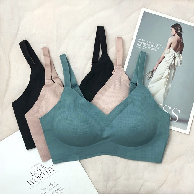 冰絲無痕透氣穩定彈力無鋼圈內衣 貨號662