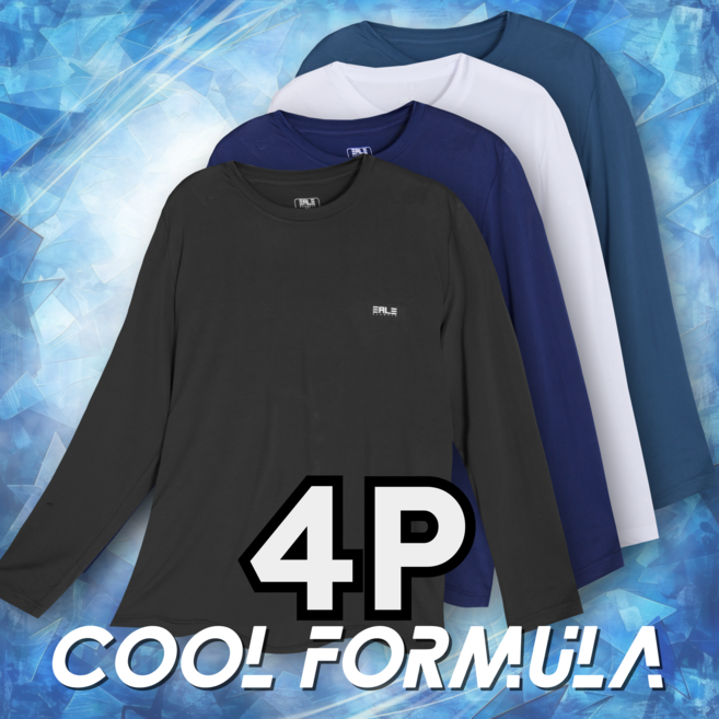 [4p] macci (마찌) 쿨포뮬러 기능성 스판 냉감 쿨 긴팔 티셔츠 4종 세트 (정품)