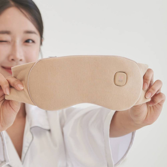 비타그램 골드아이 무선 온열안대 충전형, 베이지, VG-1002A