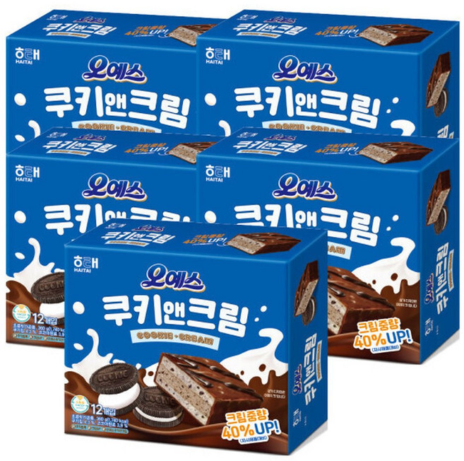 오예스 쿠키앤크림 30g 12개입 5개, 60개
