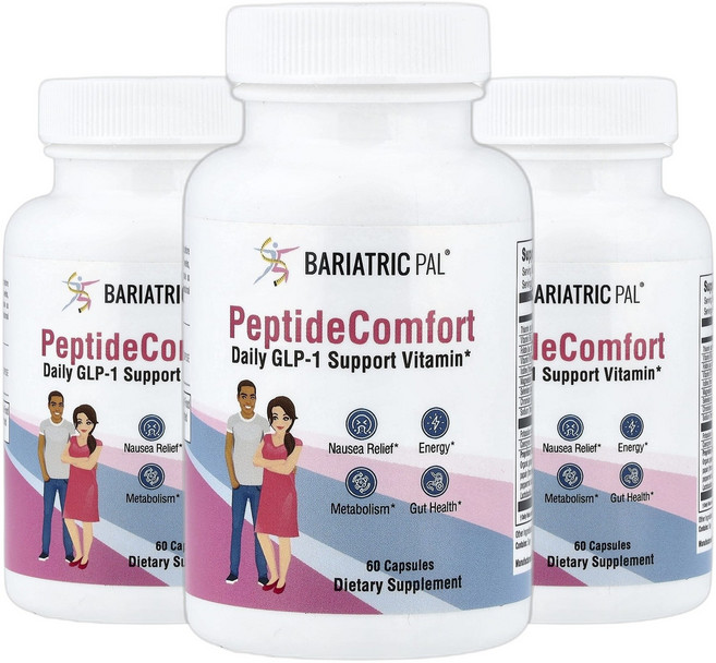베리아트릭팔 펩타이드 컴포트 데일리 GLP-1 지엘피원 비타민 캡슐 60정 2+1, 3개