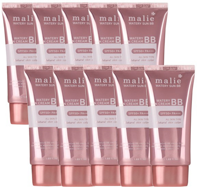 에코제이 마리에 워터리 썬 비비크림 BB크림 SPF50+ / PA+++ 10개, 50g