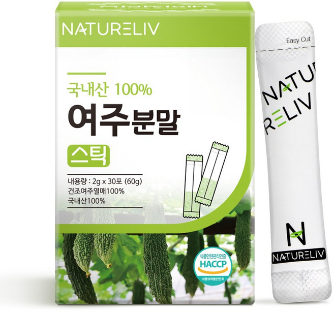 네이쳐리브 국산 여주 분말 가루 스틱 씨앗 제거 하고 만든 국내산, 60g, 1개