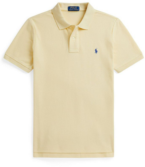 Polo Ralph Lauren 빅 보이즈 클래식 핏 코튼 메쉬 폴로 셔츠 - T-Bird Yellow 248925