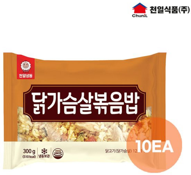 천일식품 볶음밥 닭가슴살, 10개, 300g