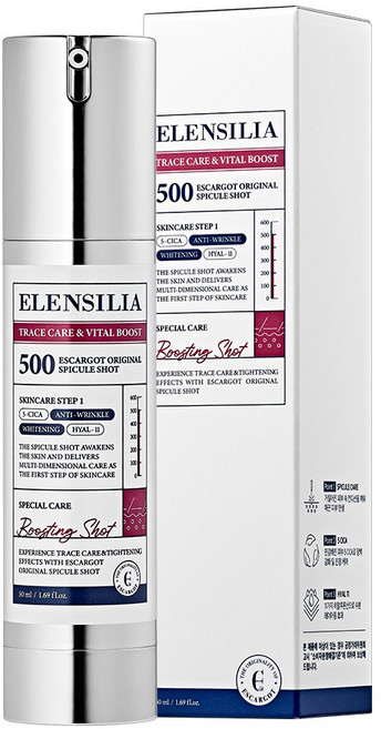 엘렌실라 에스카르고 오리지날 달팽이 세럼 니들 에센스 500 샷 1개, 50ml