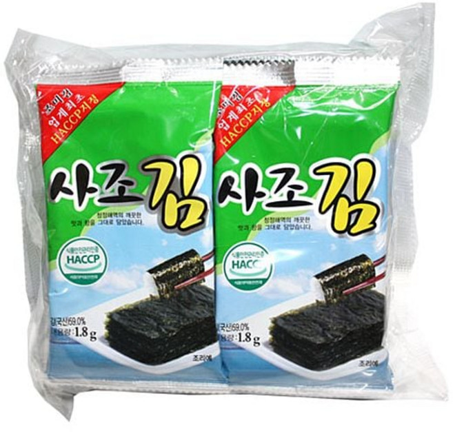 사조김 도시락용(1.8gX10입)X24봉(1BOX)-W652431 sol6159Fx, 1개, 1ml, 1g