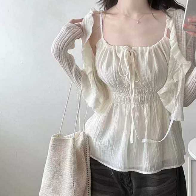 이서어패럴 프릴셔링민소매나시 627