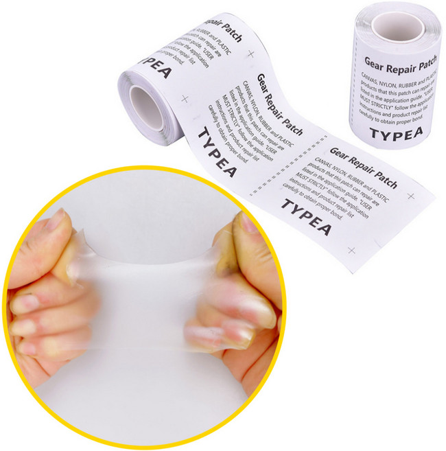 다용도 TPU 수선 투명 롤 방수 테이프 찢어진 텐트 타프 천막 방수포 튜브 우비 우의 우산 그늘막 수리 붙이는 패치, 1개