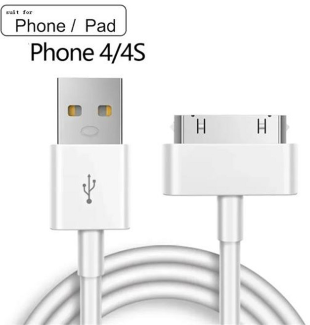 GEEKI 변환 케이블 젠더 컨버터 잭 아이폰 호환 호환용 USB 충전기 나노 터치 충전 데이터 4 4s 3G 3GS 아이패드 1 2 3 아이팟 어댑터 액세서리 30 핀, [01] 옵션1, 1개