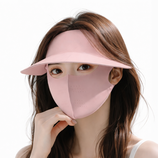 비플로 쿨에어 썬가드 풀페이스 자외선차단 마스크, 쿨라이트핑크, 1개