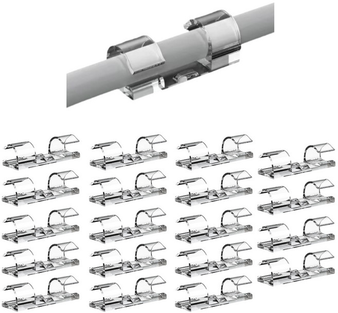 아마레제이 접착식 케이블 선정리 클립 홀더 20p
