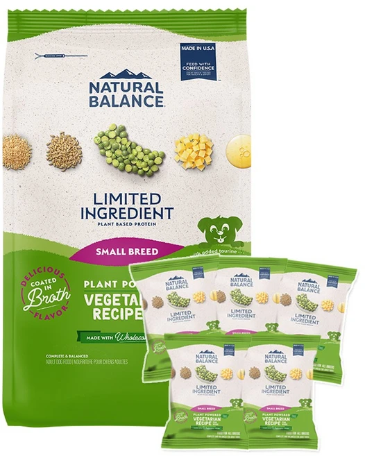 내추럴발란스 LI 야채 작은알 브로스 코팅 도그사료 + 증정 추가사료, 1개, 곡물 - 쿠팡