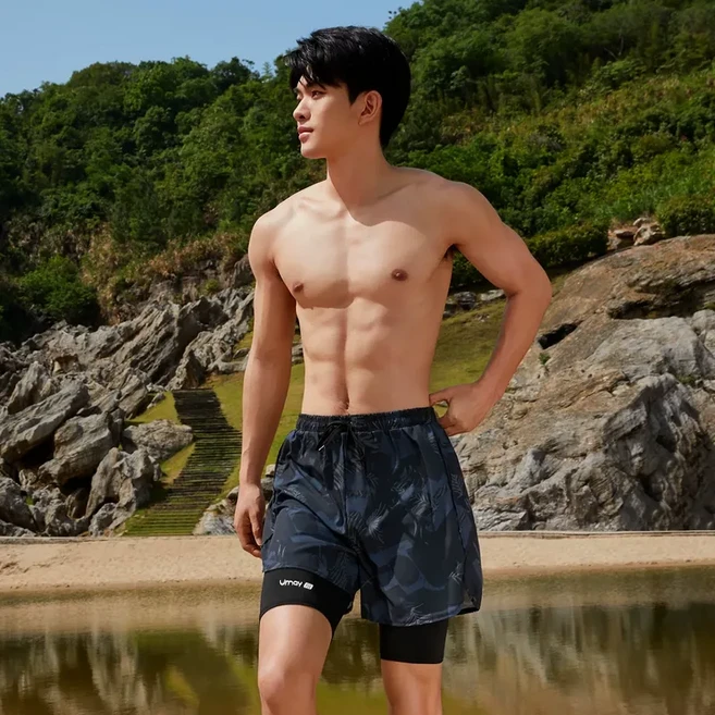 UMAY 速乾防尷尬男款泳褲