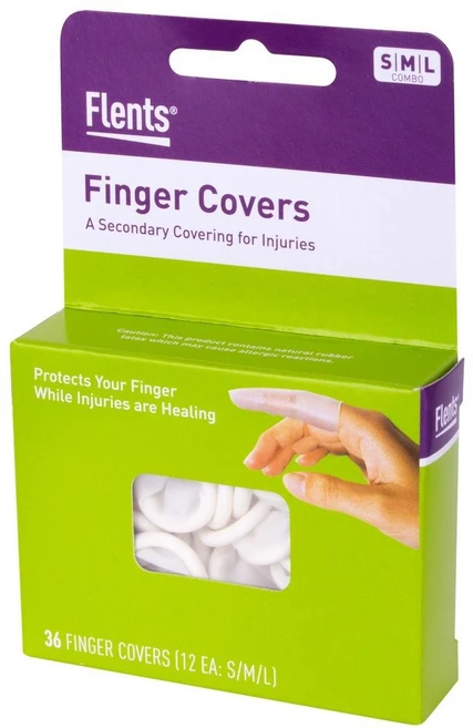 플렌츠 핑거 슬리브 염증 건염 및 운동 스트레스에 대한 완화 지지 압박용 플라스틱 랩 다양한 크기 - 12 카운트, 2 36 Count (Pack of 3), 2 36 Count - Finger Cots pack, 1개 - 쿠팡