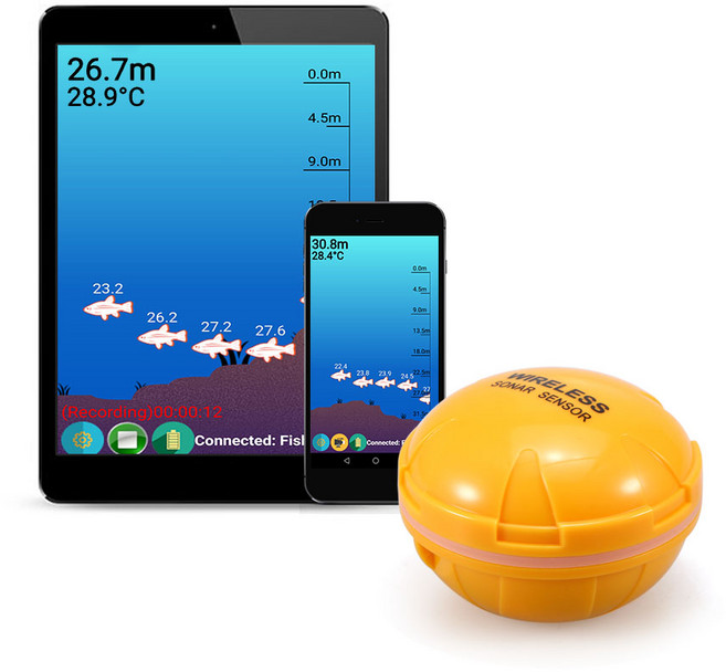 무선 어군 탐지기 음향 에코 2023 신제품, 02 yellow, 1개