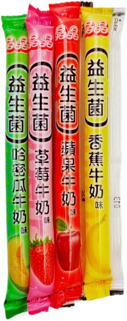 益生菌牛奶布丁條 多種口味（哈密瓜、草莓、蘋果、香蕉） 獨立包裝 方便攜帶 健康美味的點心首選, 1.3kg, 1個