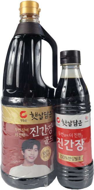 청정원 햇살담은 두번달여 더 진한 진간장 골드 1.7 + 진간장 500 세트, 1세트, 2.2L