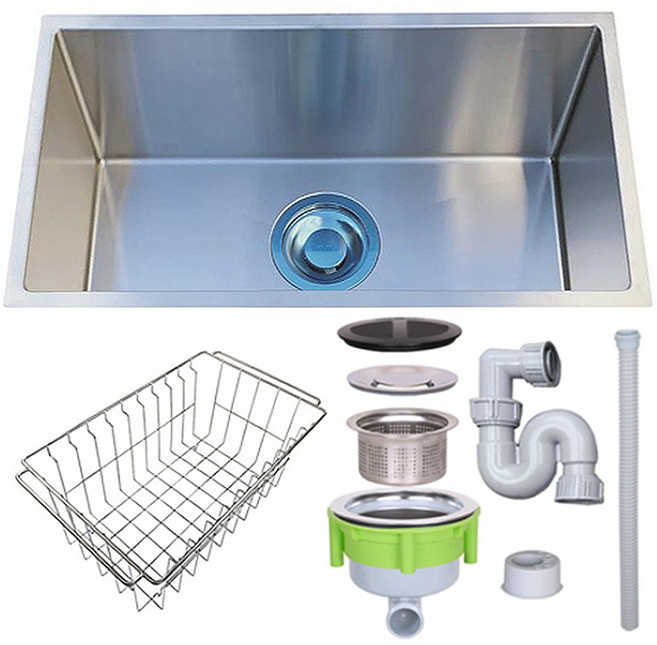 아스타 네모760 사각싱크볼 씽크볼 싱크볼교체(올스텐배수구+사각바스켓 포함), 1개