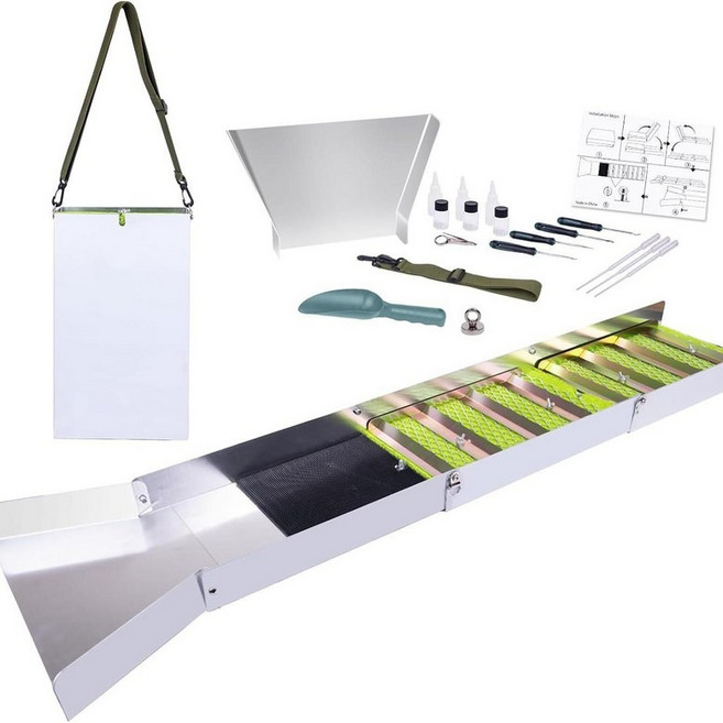 모래 사금채취도구 패닝접시 사금석션기 채집 장비 패닝팬, 골드 슬라이드 풀 세트, 기본 모델명/품번