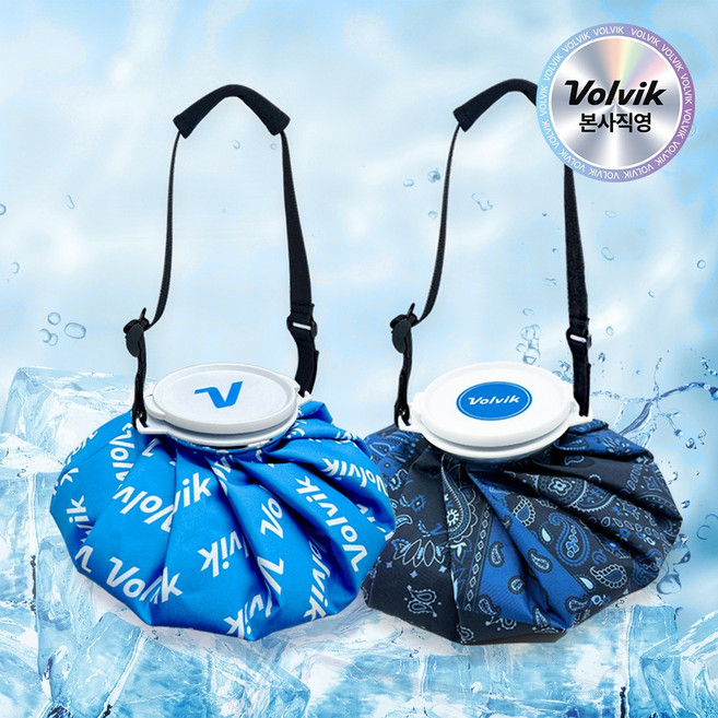 [본사직영] 볼빅 핫썸머 스트랩 아이스주머니 얼음주머니 대용량 L 27CM, 페이즐리 L (27cm)