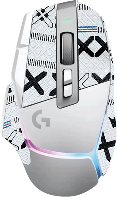 로지텍 G502 X/X Plus 호환 하프커버 그립스티커, 화이트, Logitech G502 X / X Plus