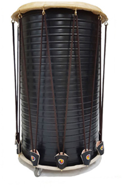 한마음 국악사 흑검 줄무늬 난타북 (고동색줄), 1개