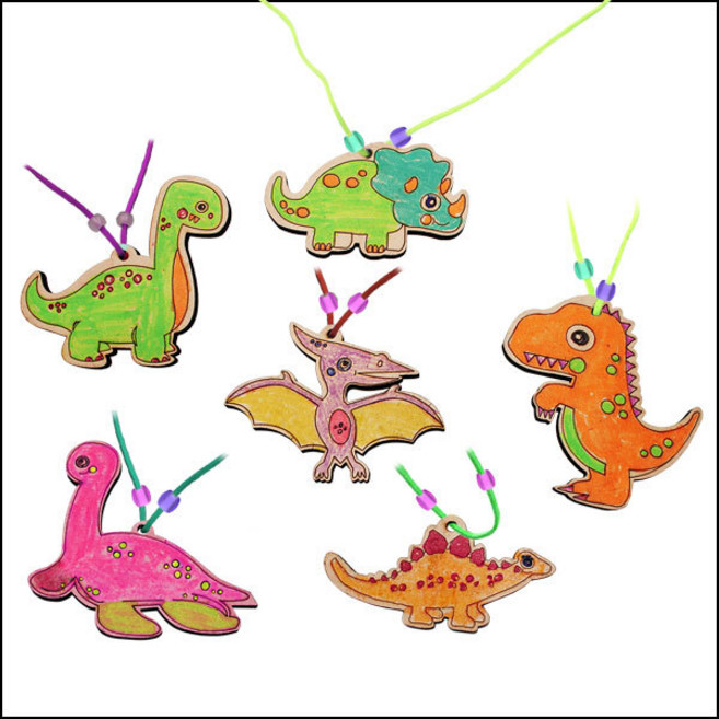 나무 공룡 목걸이 만들기(6종) KJR