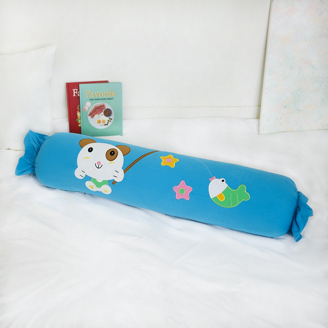 MMC몰 안고자는 긴베게 캐릭터 롱쿠션 곰낚시 사탕베게 바디필로우(솜미포함), 블루