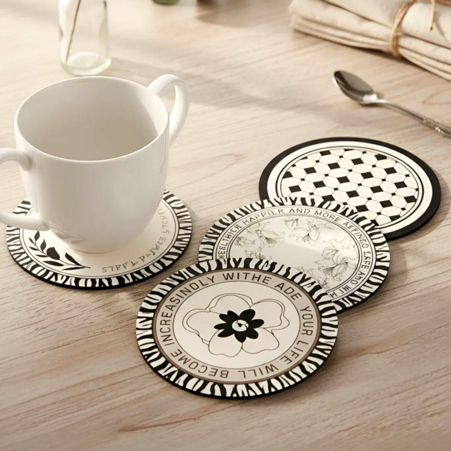 마지온 빨아쓰는 규조토 컵받침 세트, 4개, 혼합 색상