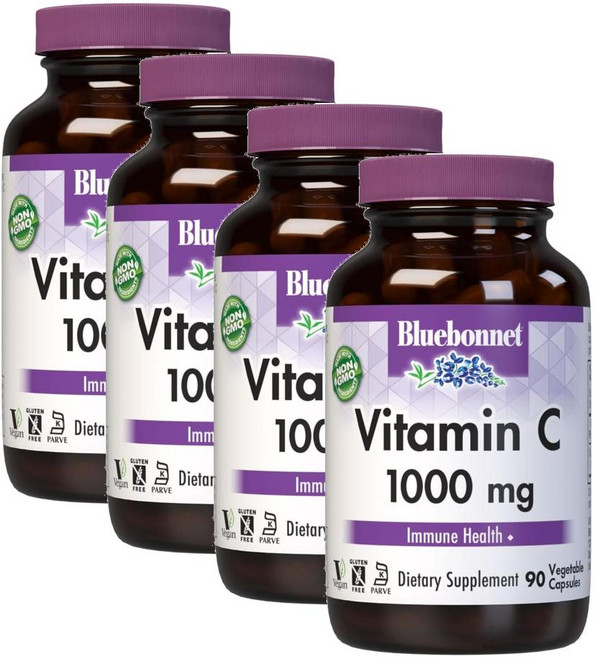블루보넷 비타민C 1000mg Bluebonnet Vitamin C, 4개, 90정