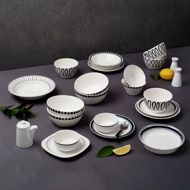 밀양본차이나 베네치아 프리미엄 신혼 홈세트 도자기 그릇 4인 식기세트 20P