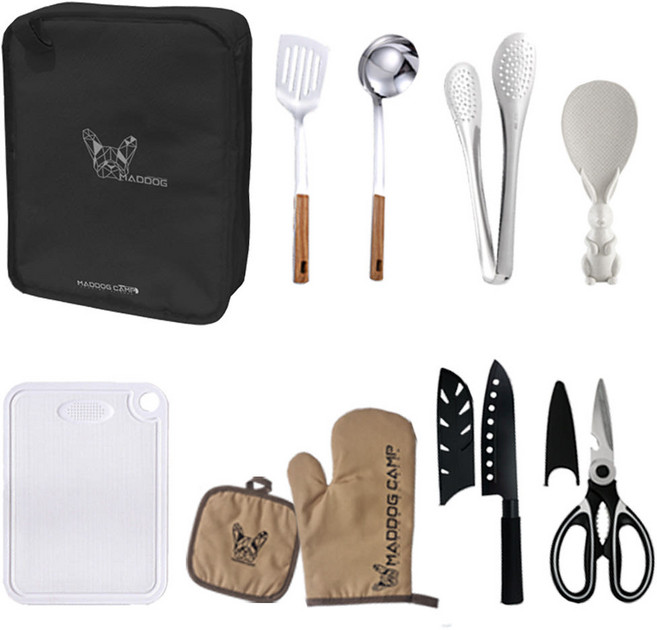 매드독캠프 캠핑 키친툴 세트 10P 캠핑 조리도구, 1개, 키친툴세트