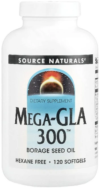 소스내추럴스 Mega GLA 300 보라지 씨드 오일 Borage seed oil 120정, 1개 - 쿠팡