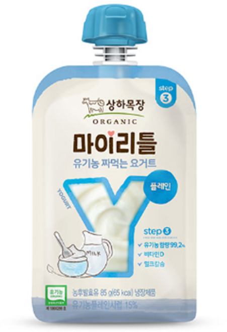 매일 상하목장 마이리틀 짜먹는요거트 플레인 85g 18개/냉장무료배송, 18개
