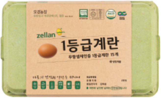 [젤란 zellan] 무항생제 1등급계란 15구, 1개
