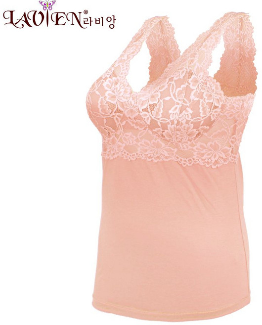 라비앙 고급 레이스 탈부착캡 브라런닝 중년 편한속옷