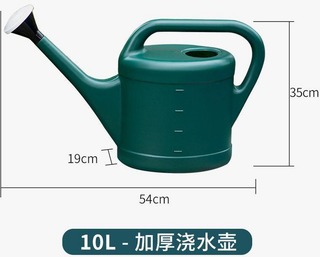 澆花灑水壺 園藝長嘴噴壺 3L/5L/8L/10L 復古綠 可拆卸花灑, 1個, 10L復古綠約裝10.0公斤水可拆卸花灑