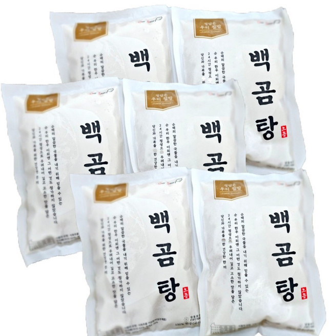 한우 백곰탕 사골 곰국, 6개, 400g