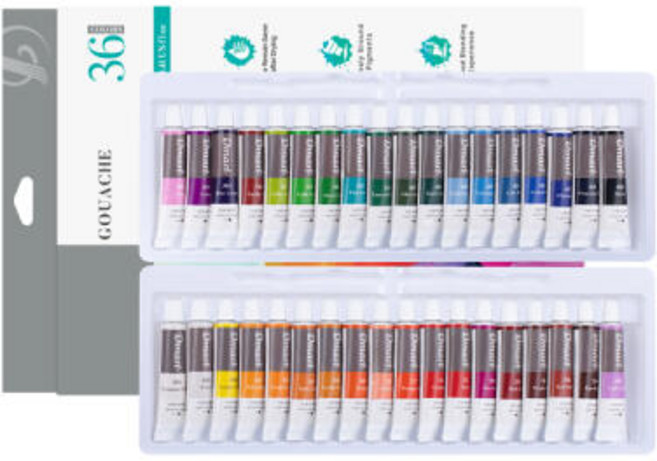 디마스트 전문가용 과슈 물감, 12ml, 36색