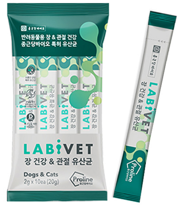 종근당라비벳 반려동물 영양제, 10회분, 관절+장건강, 1개