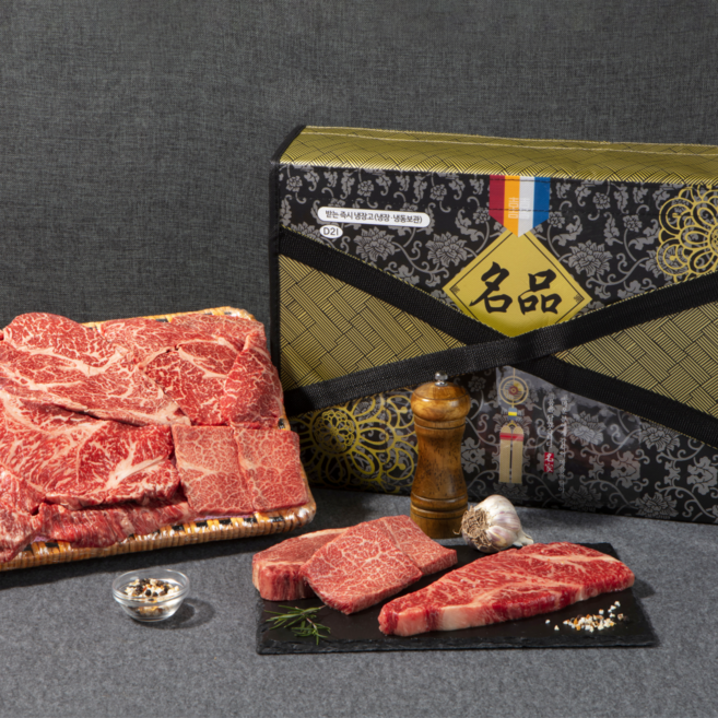 명절 최상급 투뿔 한우 충북 음성 구이용 선물, 1세트, 1kg