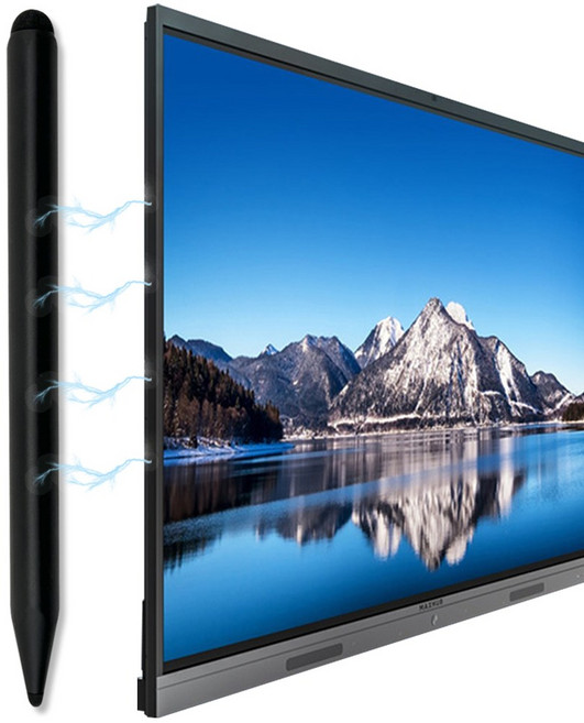 전자칠판 호환 자석 내장 마그네틱 전자펜 감압식, 1개, 블랙