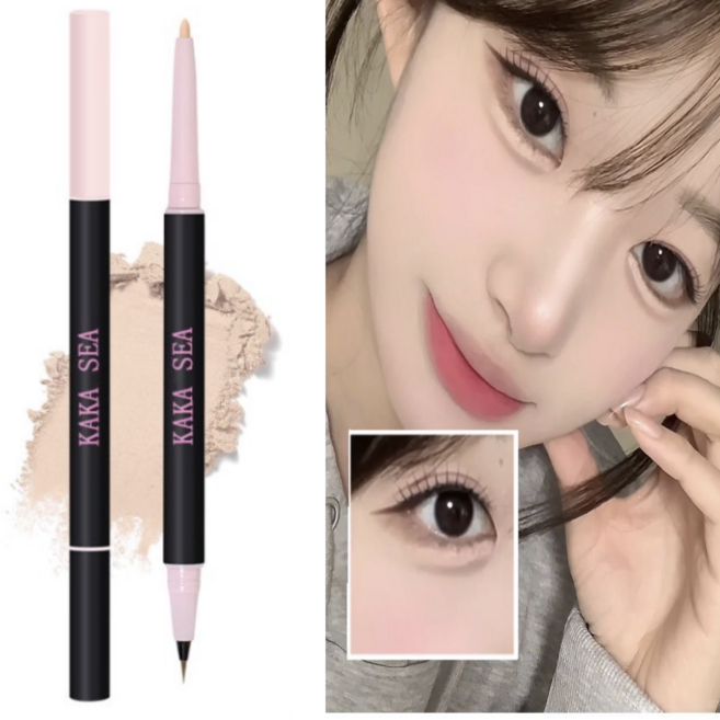 초보자용 2in1 애교살펜 자연스러운 하이라이터 음영펜슬, 1개, #02 베이지 누드