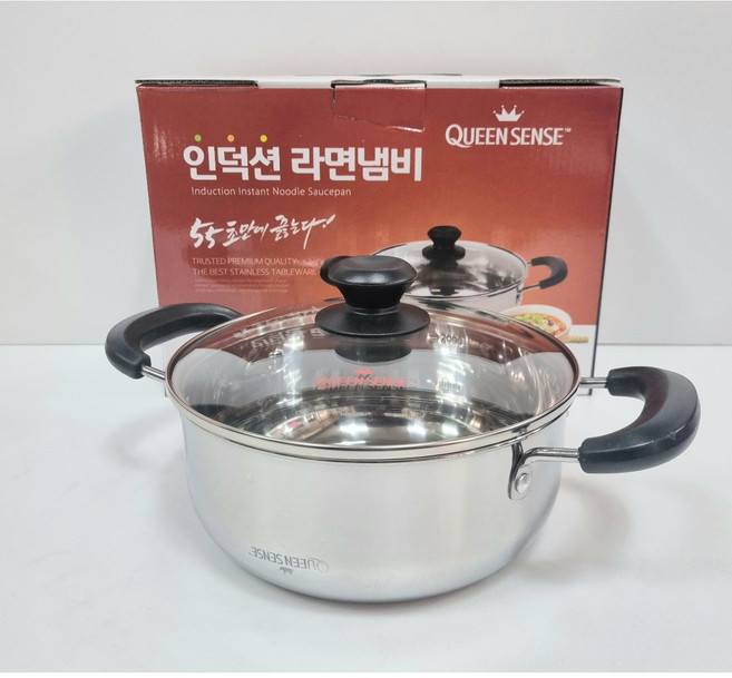 퀸센스 인덕션 라면 양수냄비, 24cm, 혼합색상, 1개