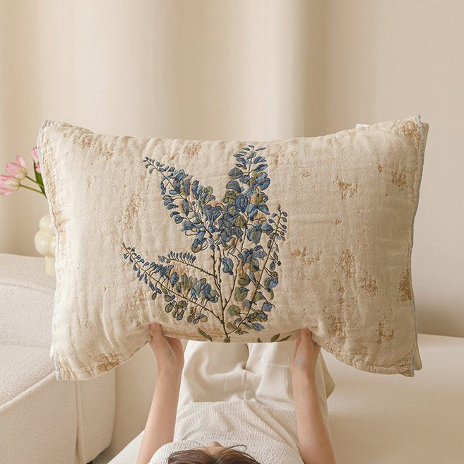 톡톡한 거즈 전면 순면 베개커버 2개 세트